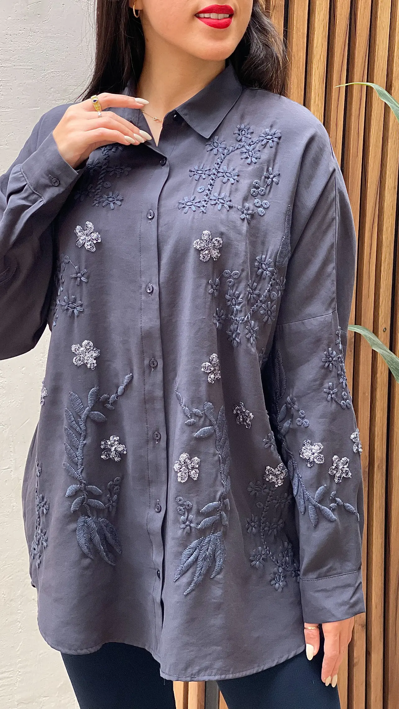 شومیز مانتویی مجلسی طرح ناریس